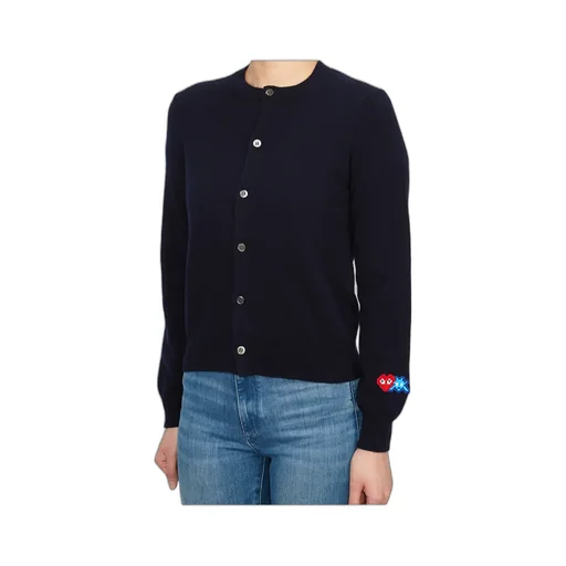 Logo Patch Wool Cardigan