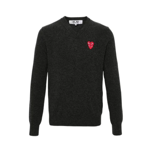 Heart-Patch Wool Jumper