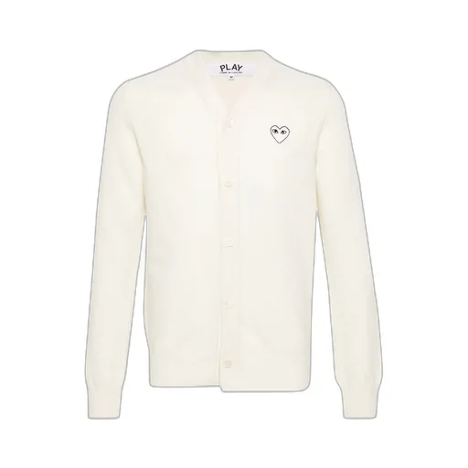Heart-Patch Wool Cardigan
