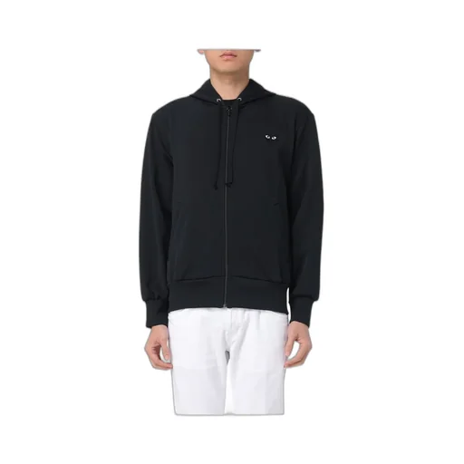 Comme des Garçons Play Logo Embroidered Zipped Hoodie