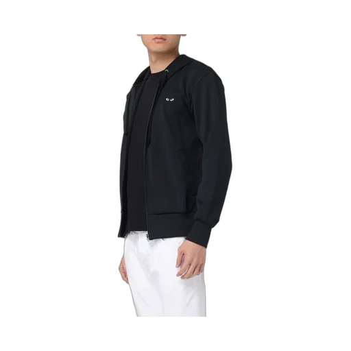 Comme des Garçons Play Logo Embroidered Zipped Hoodie