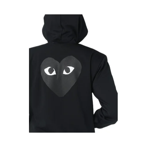 Comme des Garçons Play Logo Embroidered Zipped Hoodie
