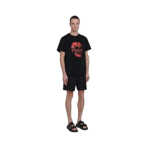Skull Printed Crewneck T-Shirt