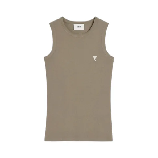 Ami De Coeur Logo Embroidered Knit Tank Top