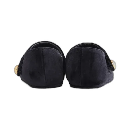 Velvet Bow-Detail Ballet Flats