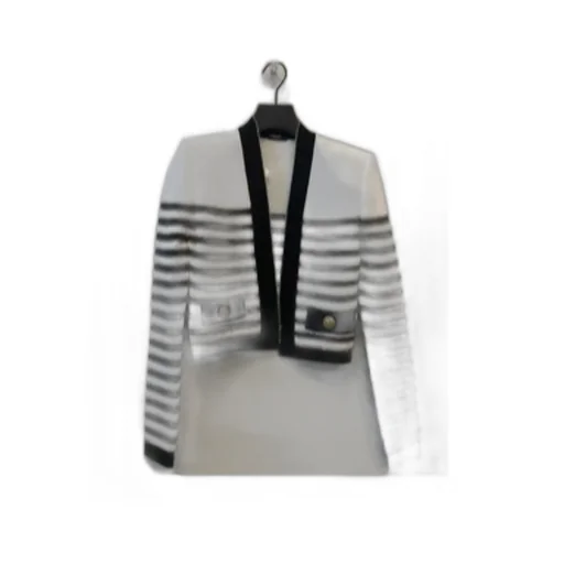 Striped Cropped Jacket