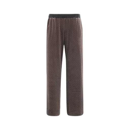 Monogram Jacquard Straight-Leg Trousers