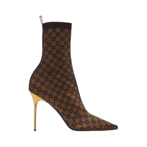 Skye Knitted Heeled Ankle Boots
