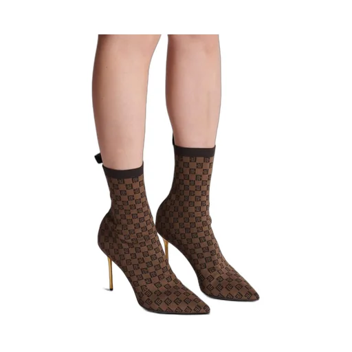 Skye Knitted Heeled Ankle Boots