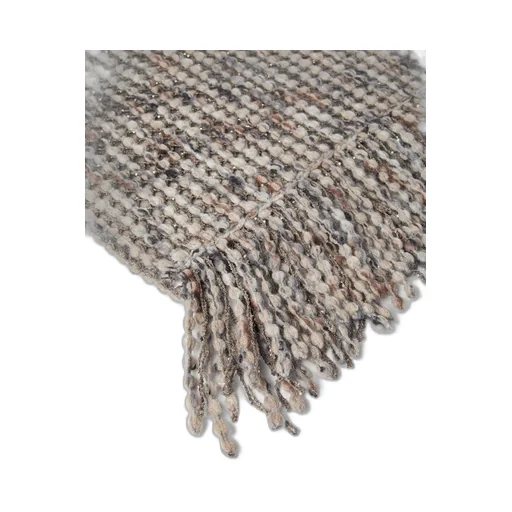 Metallic-Detail Bobble Scarf