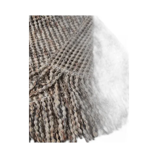 Metallic-Detail Bobble Scarf
