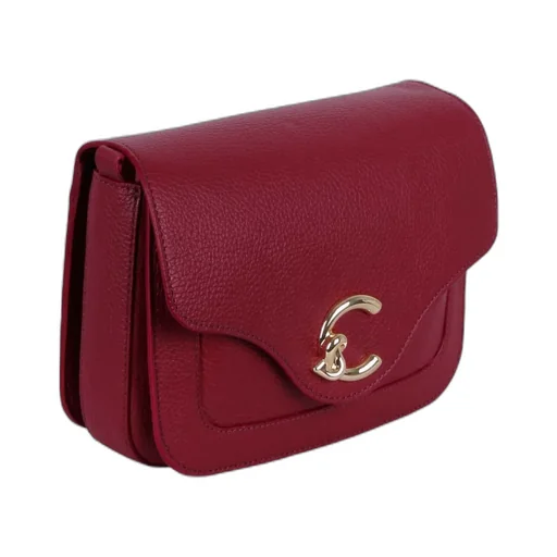 Small C-Me Leather Crossbody Bag
