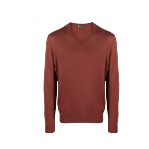 Fine-Knit V-Neck Jumper
