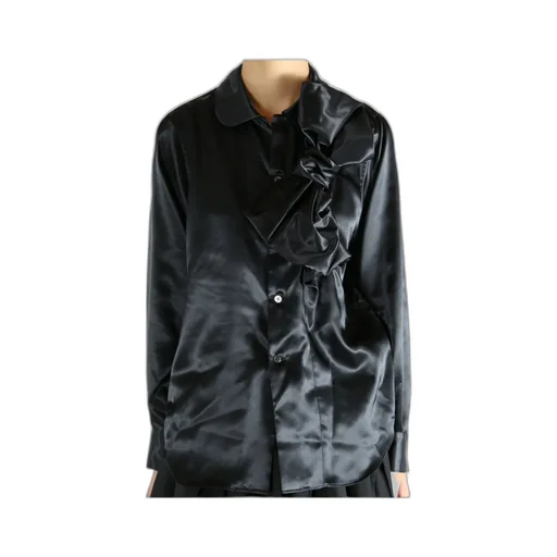 Satin Ruffled Blouse