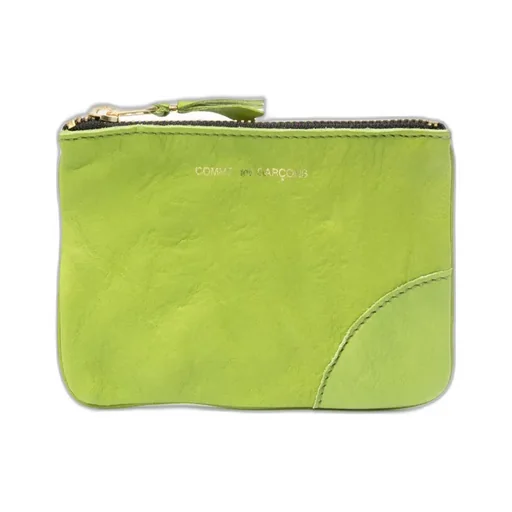 Washed Zip-Up Leather Pouch