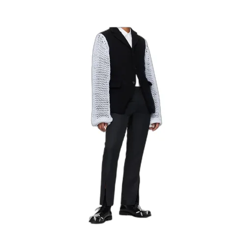 Knitted Sleeve Blazer