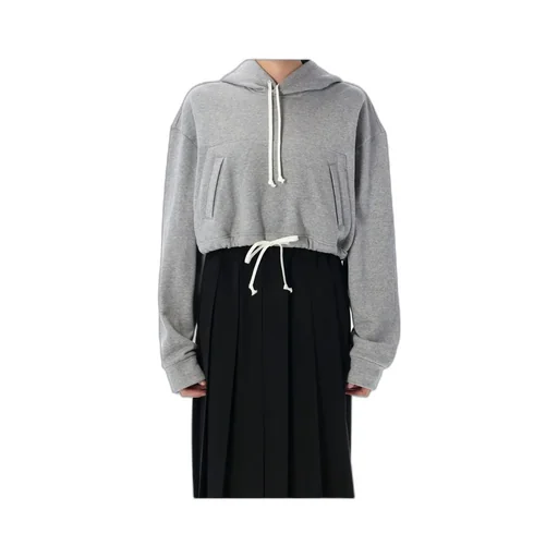 Drawstring Cropped Hoodie