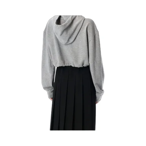 Drawstring Cropped Hoodie