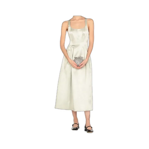 Philosophy Di Lorenzo Serafini Crossover Shoulder Strap Midi Satin Dress