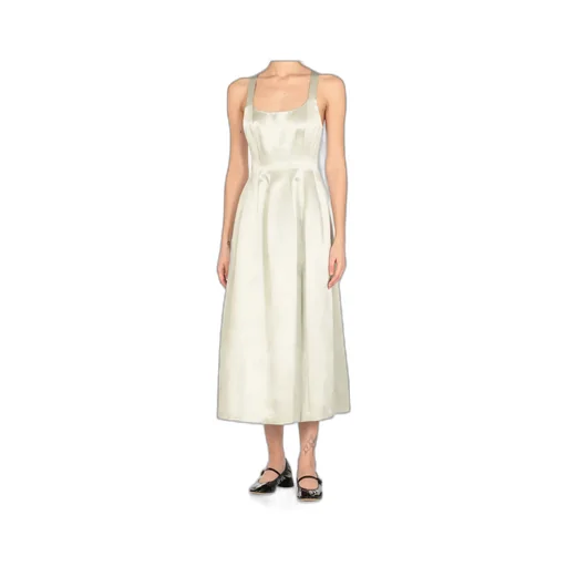 Philosophy Di Lorenzo Serafini Crossover Shoulder Strap Midi Satin Dress