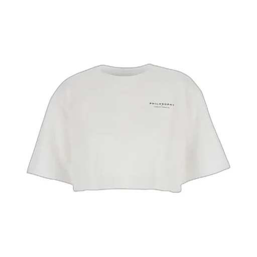 Philosophy Di Lorenzo Serafini Logo Printed Cropped T-Shirt