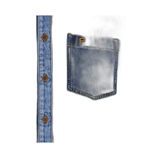 Long-Sleeved Denim Shirt