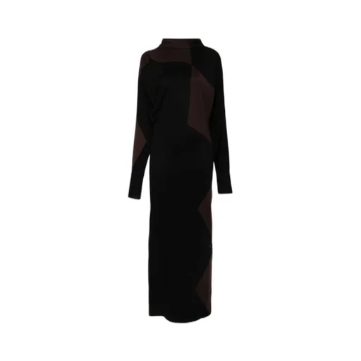 Scoop-Back Knitted Maxi Dress