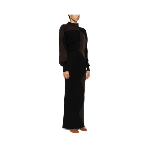 Scoop-Back Knitted Maxi Dress