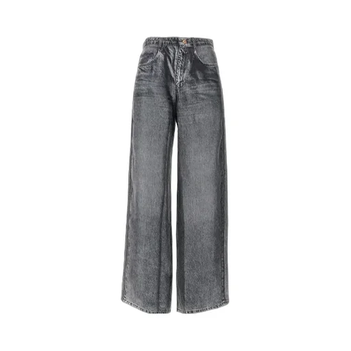 Silk Wide-Leg Jeans