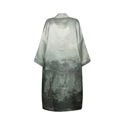 Metallic Jacquard Kimono Coat
