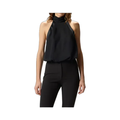 Halter-Neck Satin Top