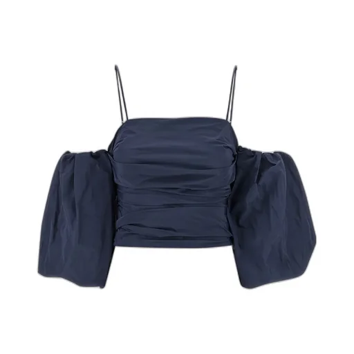 Pallottoliere Crop Puff Sleeves Top