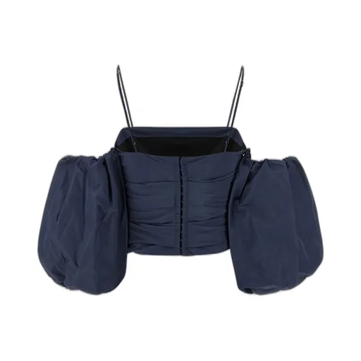 Pallottoliere Crop Puff Sleeves Top