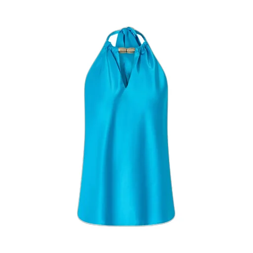 Tie-Neck Halter Blouse