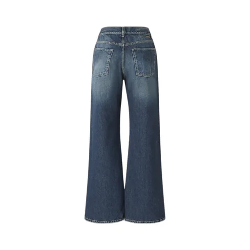 Wide-Leg Soft Denim Jeans