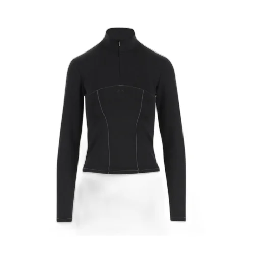 Long-Sleeved Half-Zipped Top