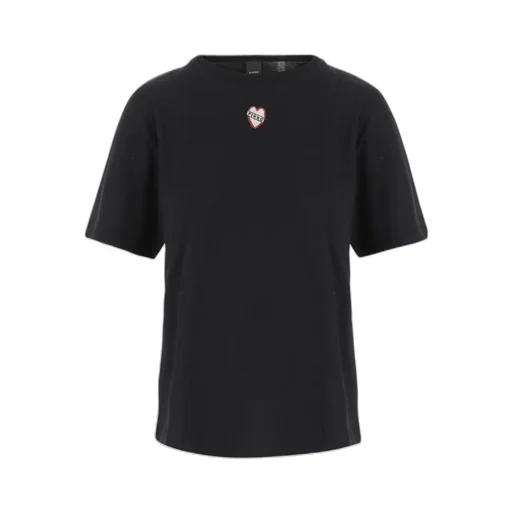 Heart-Embellished Cotton T-Shirt