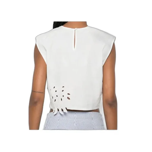 Embellished Cutout Crop Top