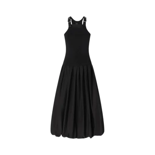 Balloon Skirt Midi Dress