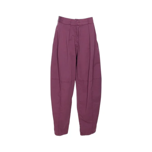 Belted Wide Leg Tapered Trousers