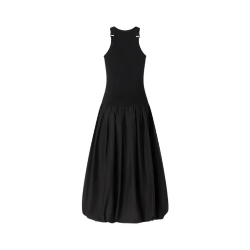 Balloon Skirt Midi Dress