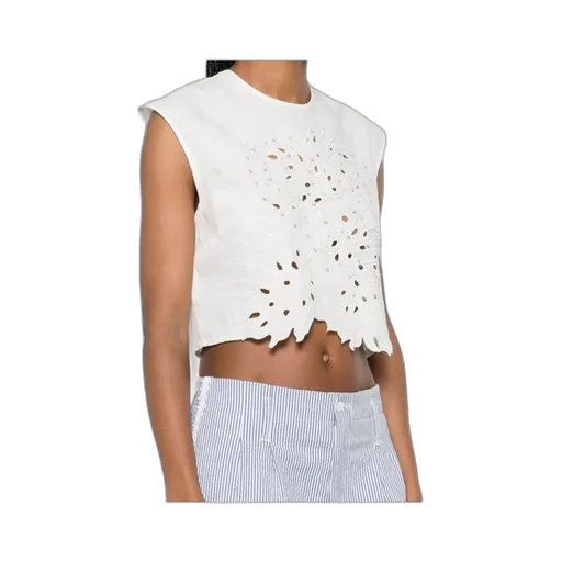 Embellished Cutout Crop Top