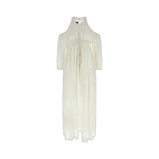 Long-Sleeved Pleated Midi Dress