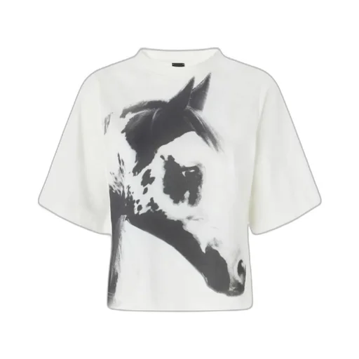 Reimagine Horse Printed Wide T-Shirt