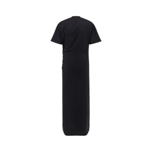 Padded Shoulders Long T-Shirt Dress