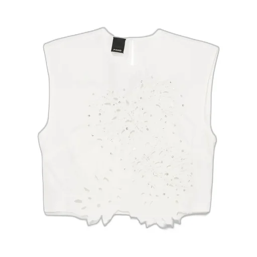 Embellished Cutout Crop Top