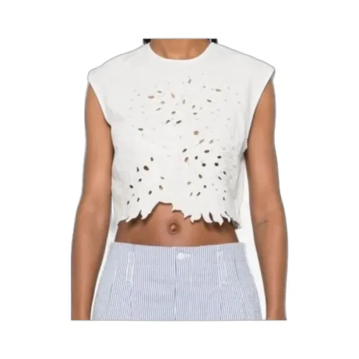 Embellished Cutout Crop Top