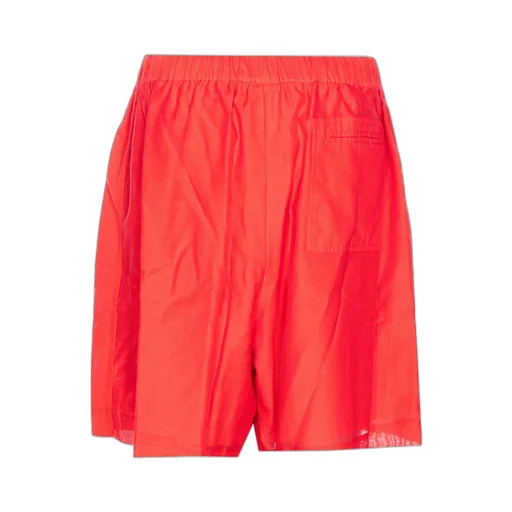 Logo Patch Wide Leg Bermuda Shorts