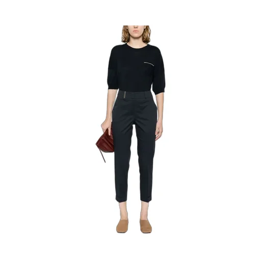 High-Waist Cropped Trousers