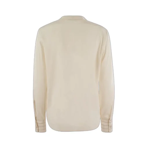 V-Neck Crepe Shirt